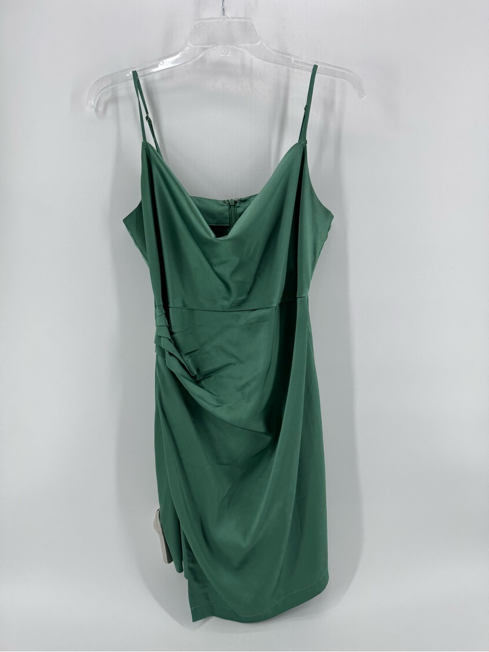 Dress Forum Emerald Green Satin Cowl Slip Dress
